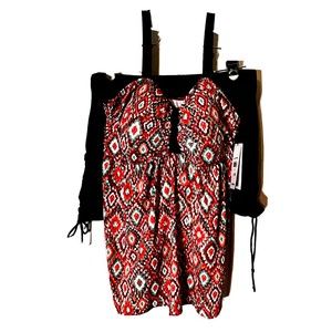 PERONA Swimwear Tankini Top and Swim Shorts 22W Multicolor Geometric 2pc NWT